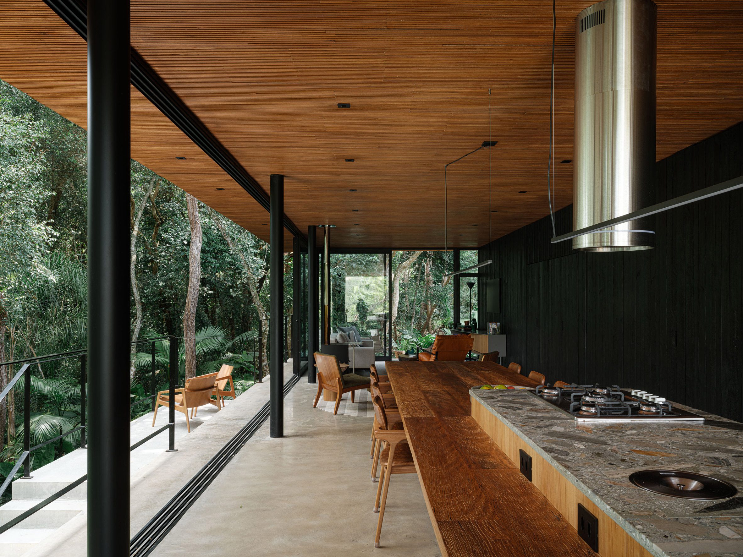 casa guapuruvus emerges as a floating retreat in the brazilian jungle ...