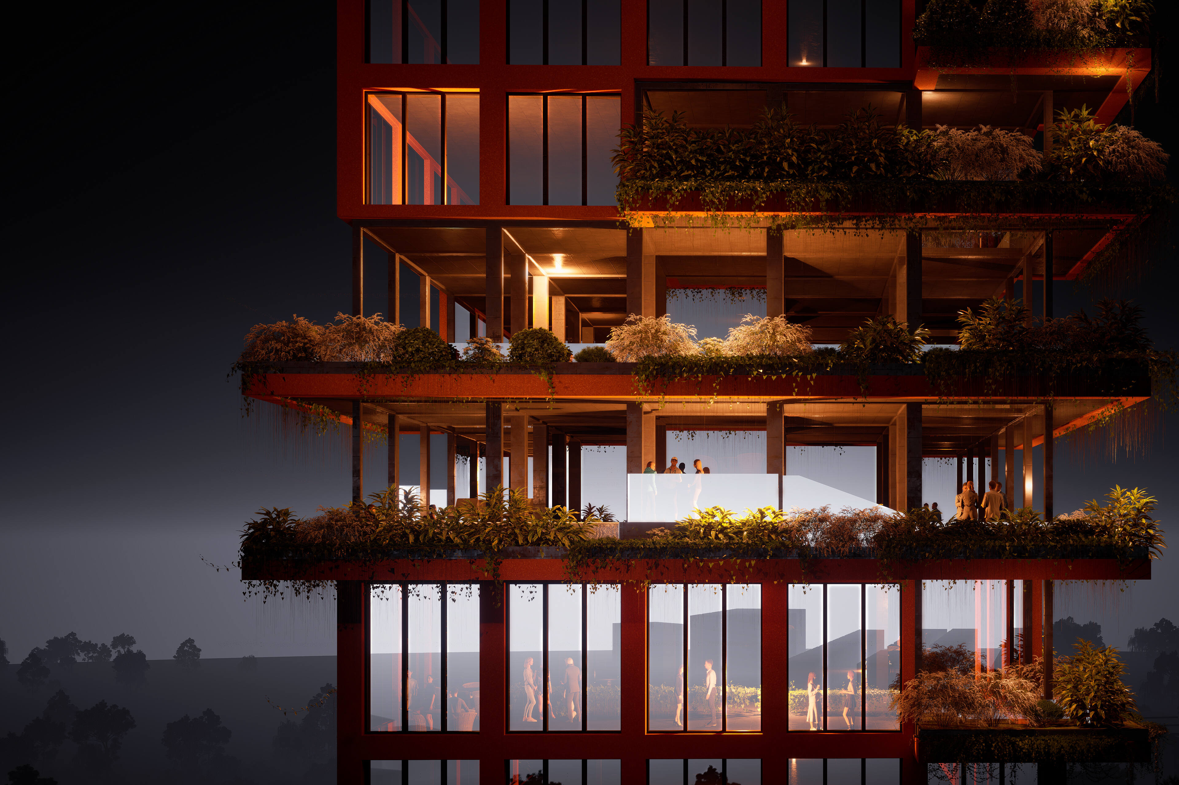 pixel tower in hyderabad combines serviced apartments with sky gardens ...