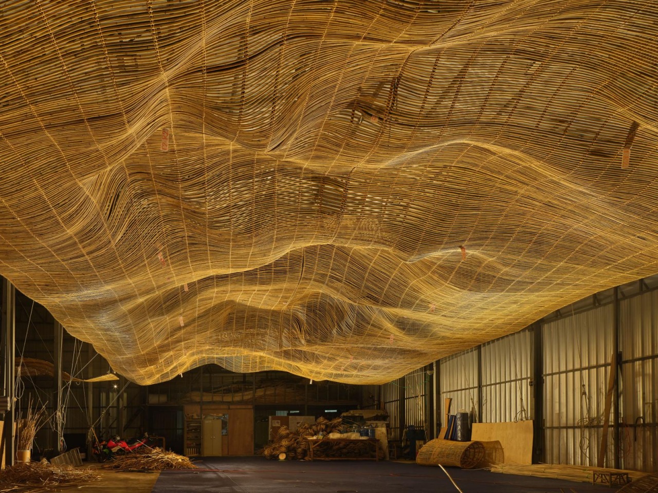 Expo Building Rattan enter projects asia weaves rattan architecture into south palm resorts ...