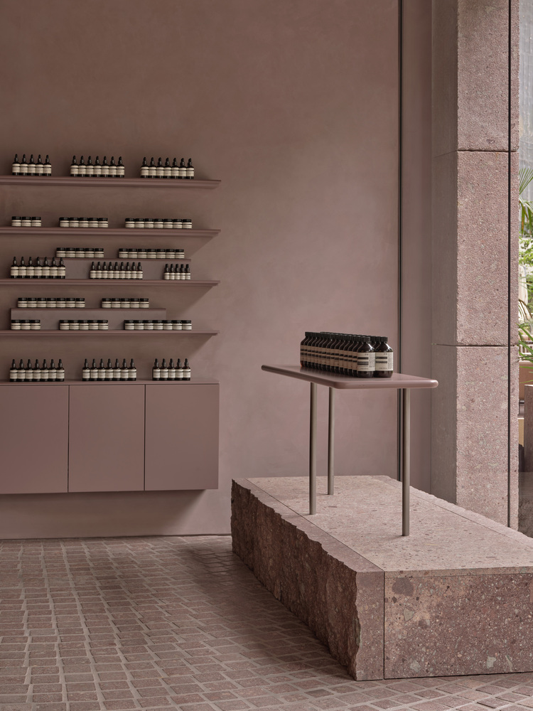 news: atelier suasua blends earthy elements and subtle rose at aesop ...