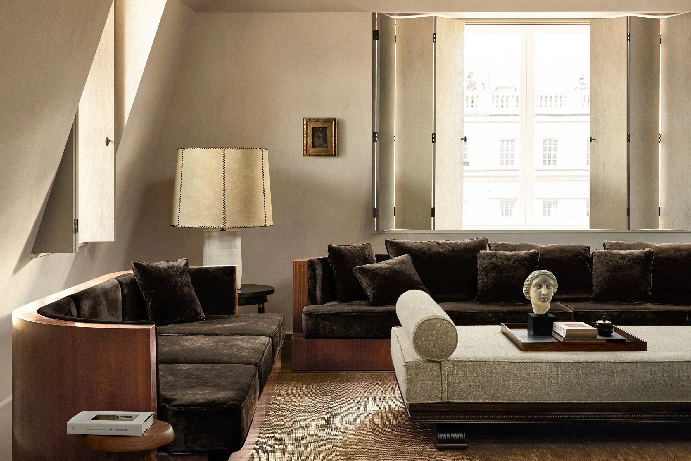 warm wood and a double-height library define timelessness in a ...