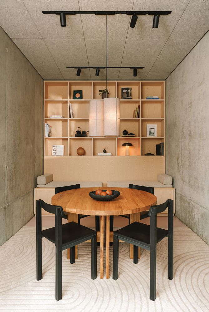 celebrating warm minimalist office design with japandi aesthetics