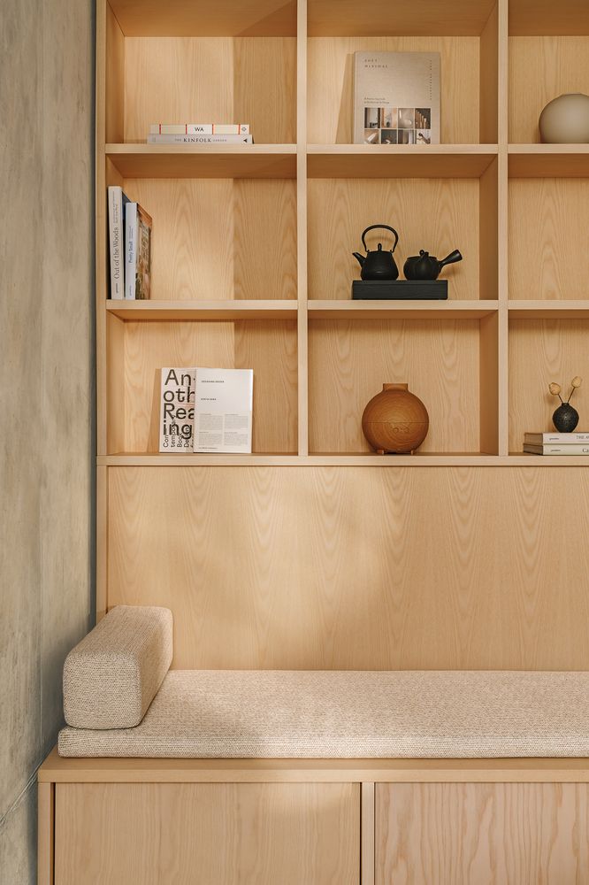 celebrating warm minimalist office design with japandi aesthetics