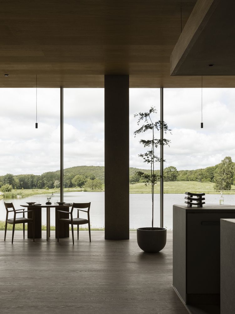 Äng restaurant resides inside a transparent glasshouse in open nature ...