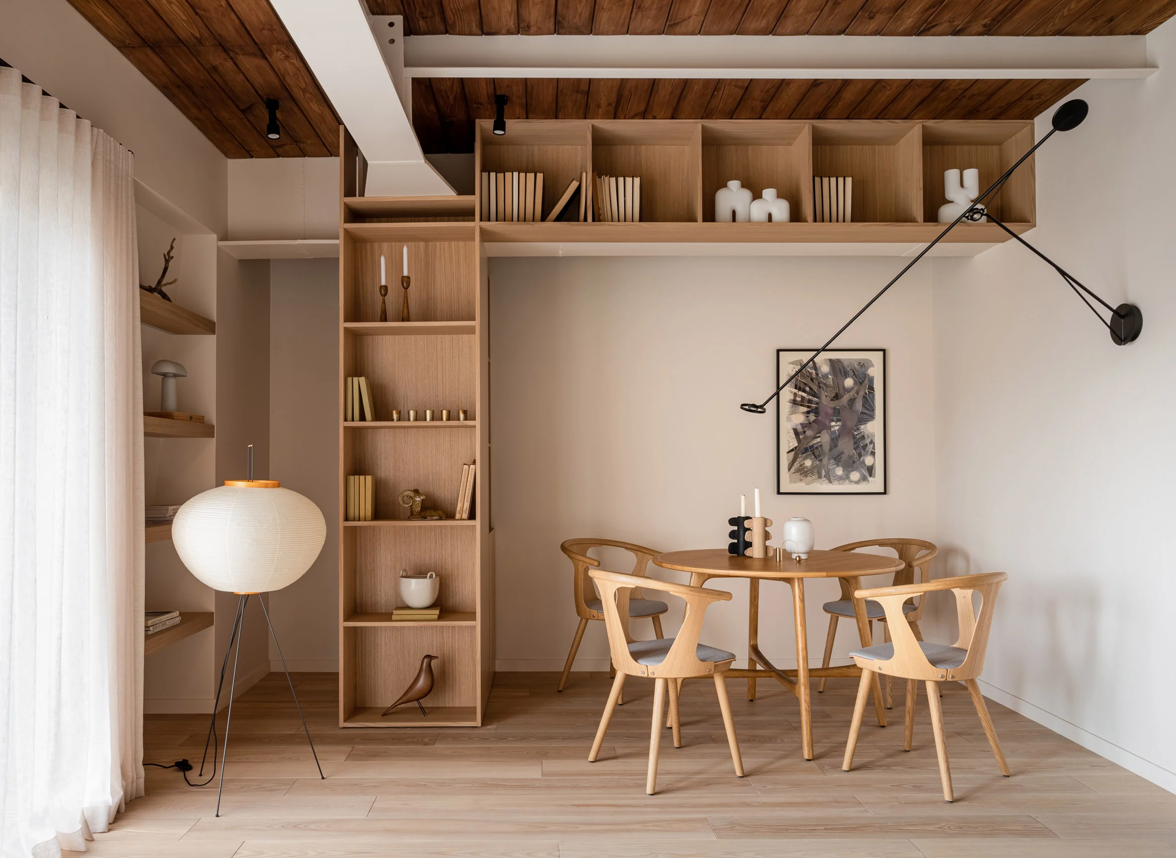 inside yana molodykh's all-wooden apartment in kyiv | the design story
