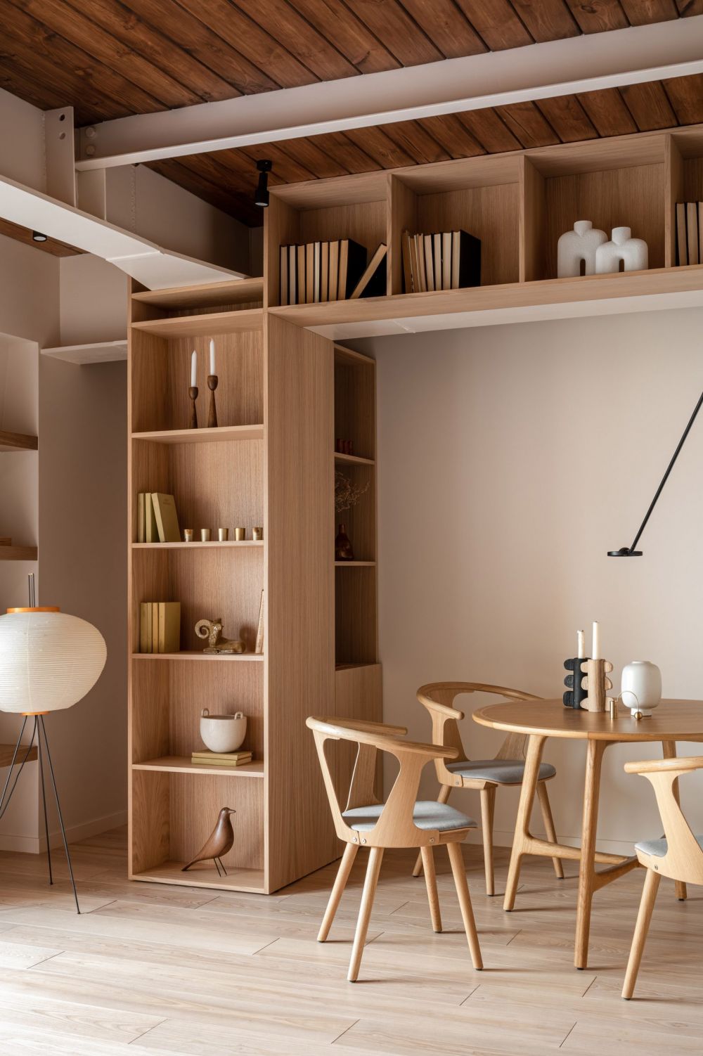 inside yana molodykh's all-wooden apartment in kyiv | the design story