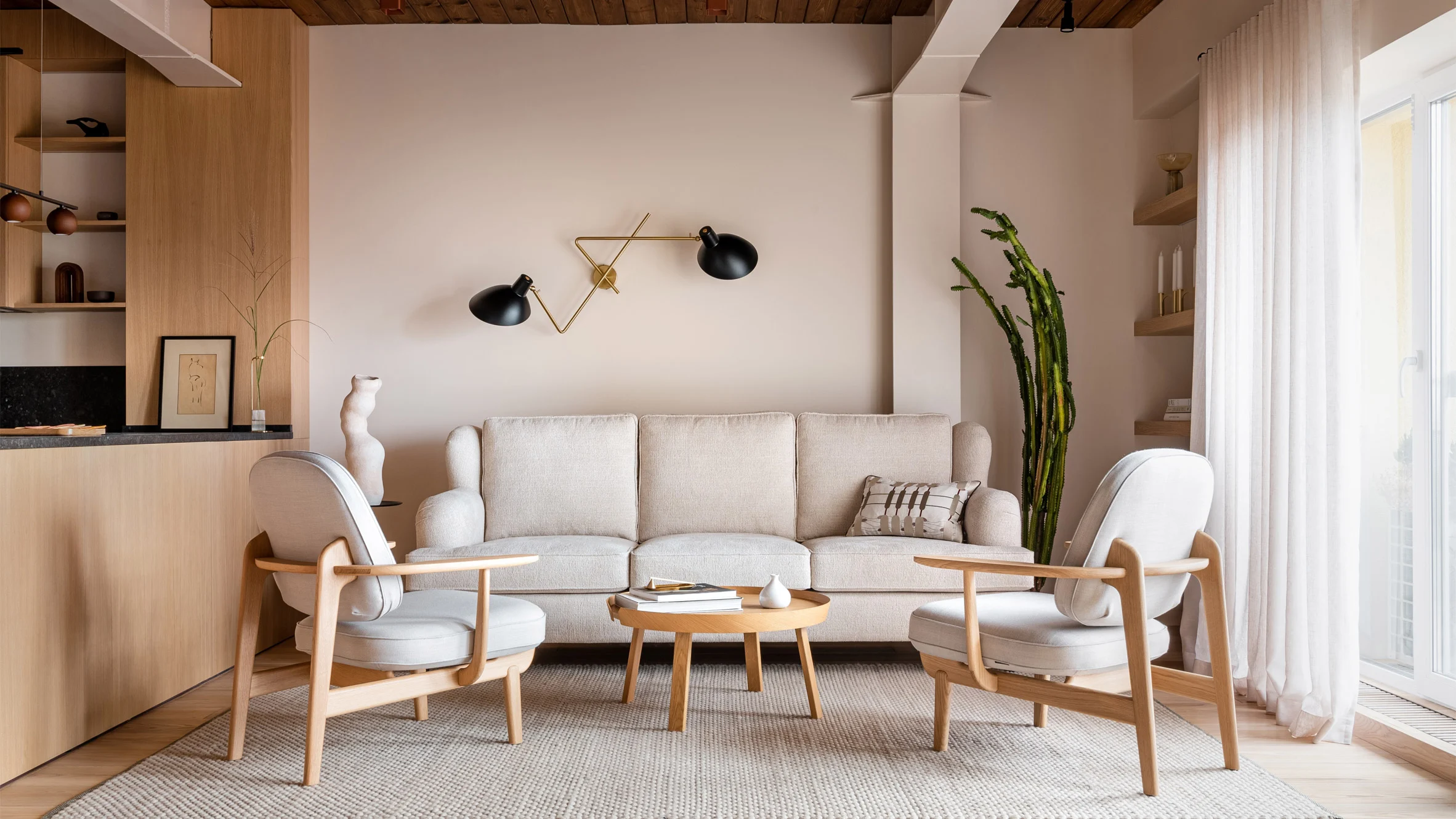 inside yana molodykh's all-wooden apartment in kyiv | the design story