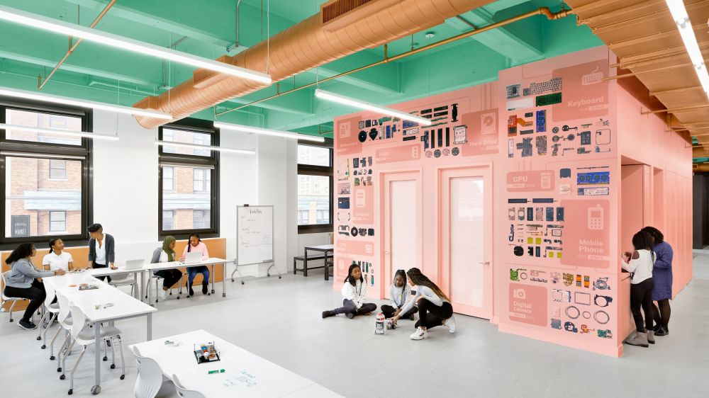 empowering women, danish designer created bright and bold space for ...